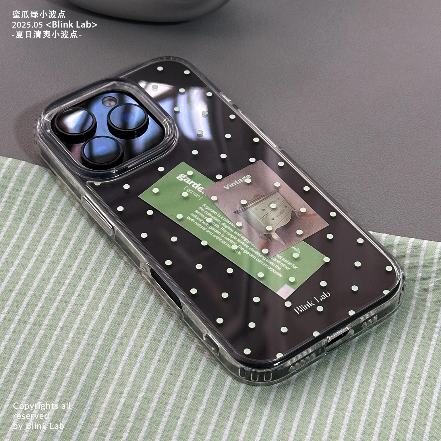 Ins Korean Full Screen Polka Dots Phone Case For iPhone 17AIR 17 16 15 14 13 12 11 Pro MAX X XR XS MINI 7 8 Plus Y2K Clear Cover - náhled 4