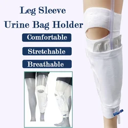 Leg Sleeve Urine Bag Holder, Washable Breathable Catheter Elastic Band Urine Drainage Bags Strap Holder Calf Urinary Cover Belt