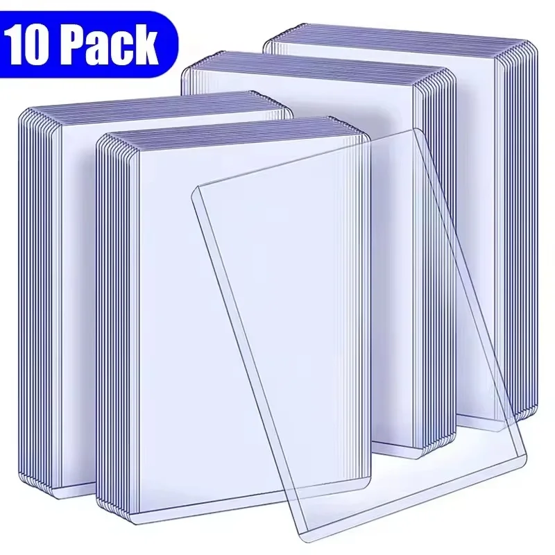 10Pcs 35PT Trading Card Holder Top Loading Transparent Protective Hard Plastic Card Sleeves Holder For Baseball Card Sport Cards