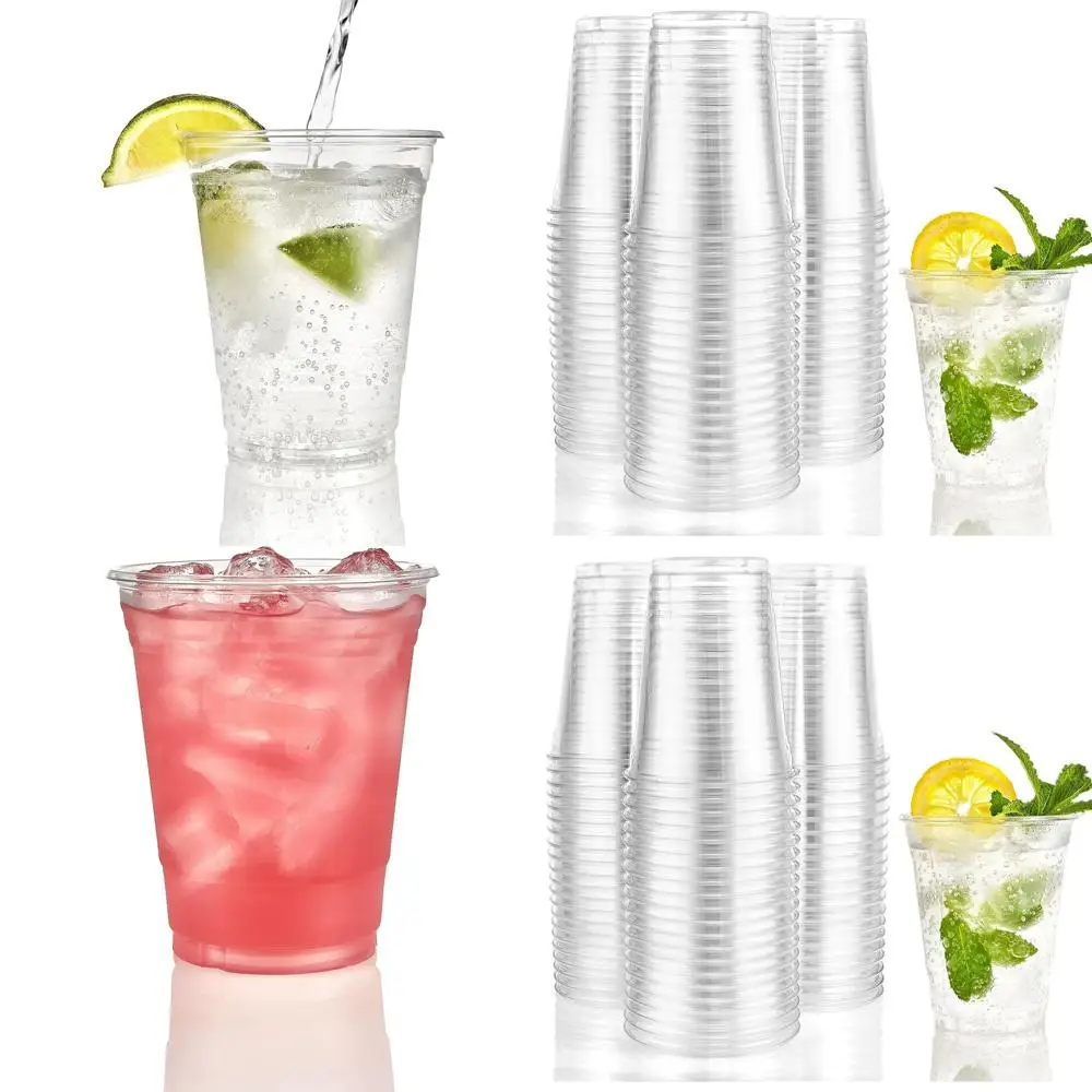 

Одноразовые пластиковые стаканы Crystal Clear, 18 унций, 600 штук, прочный ПЭТ, без BPA