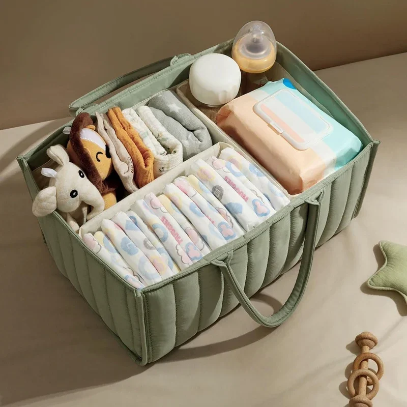 Multifunctional Baby Diaper Organizer Bag Folding Portable Diaper Stackers & Caddies High Capacity Storage Bag for Baby Things