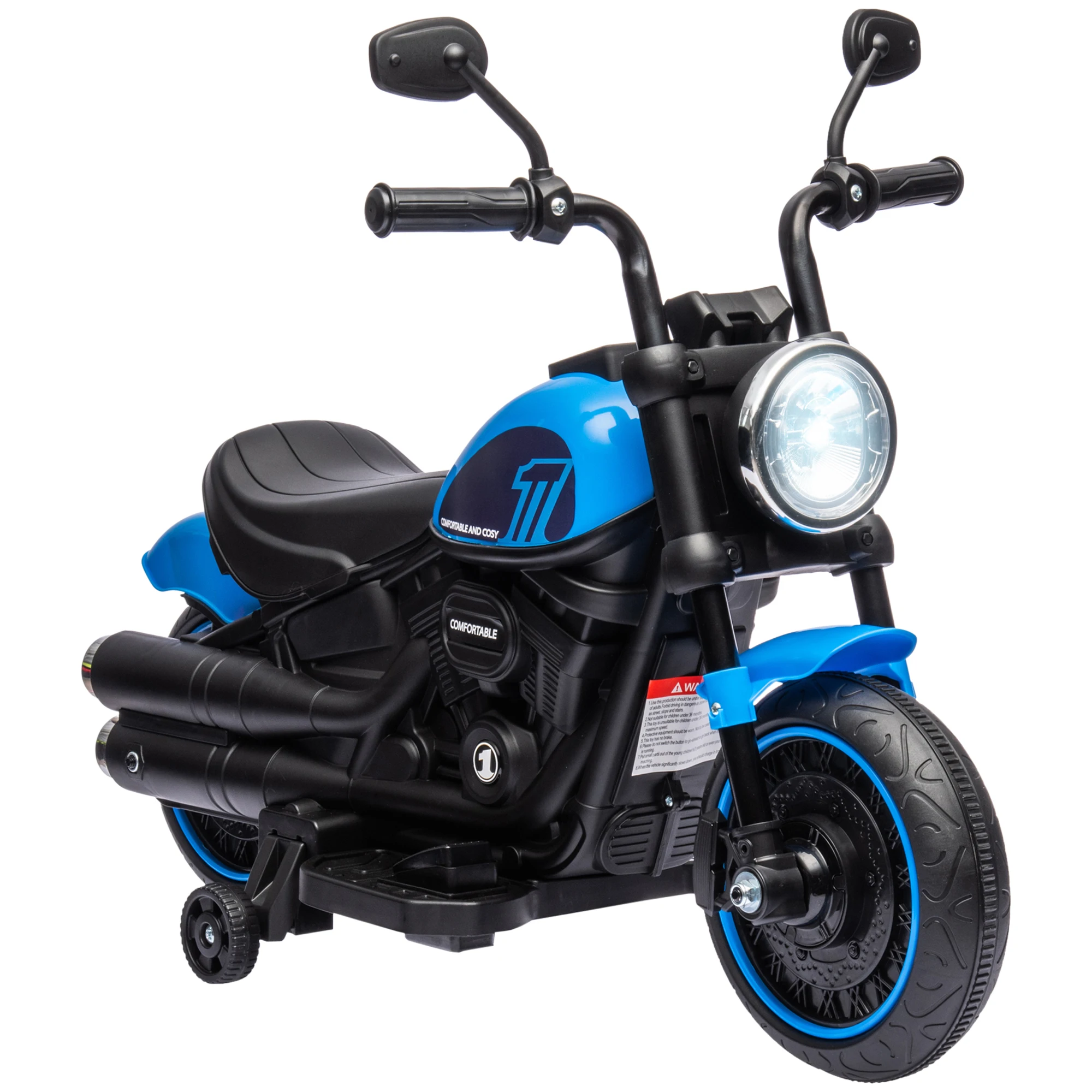 Moto eléctrica para niños 18-36 meses | Batería 6V, faro, ruedas auxiliares 🏍️