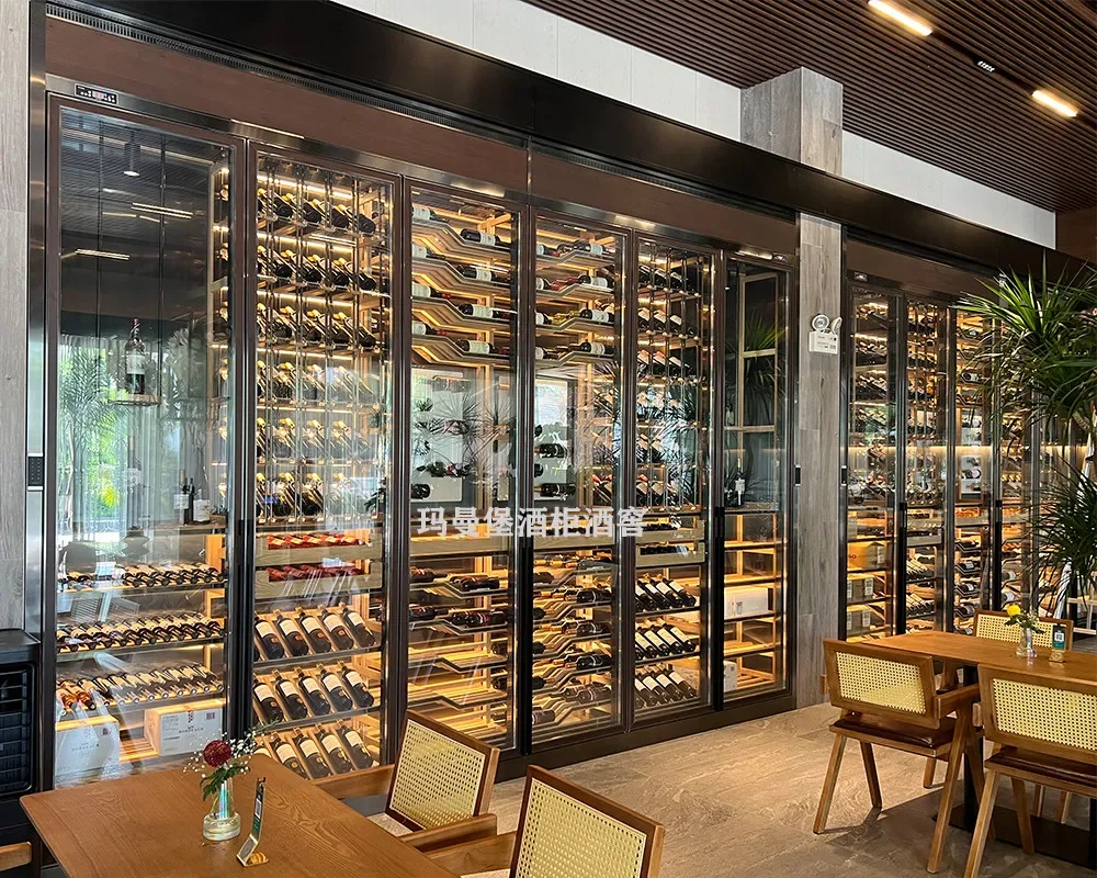 stainless steel constant temperature wine cabinet basement cellar liquor stainless steel wine cabinet