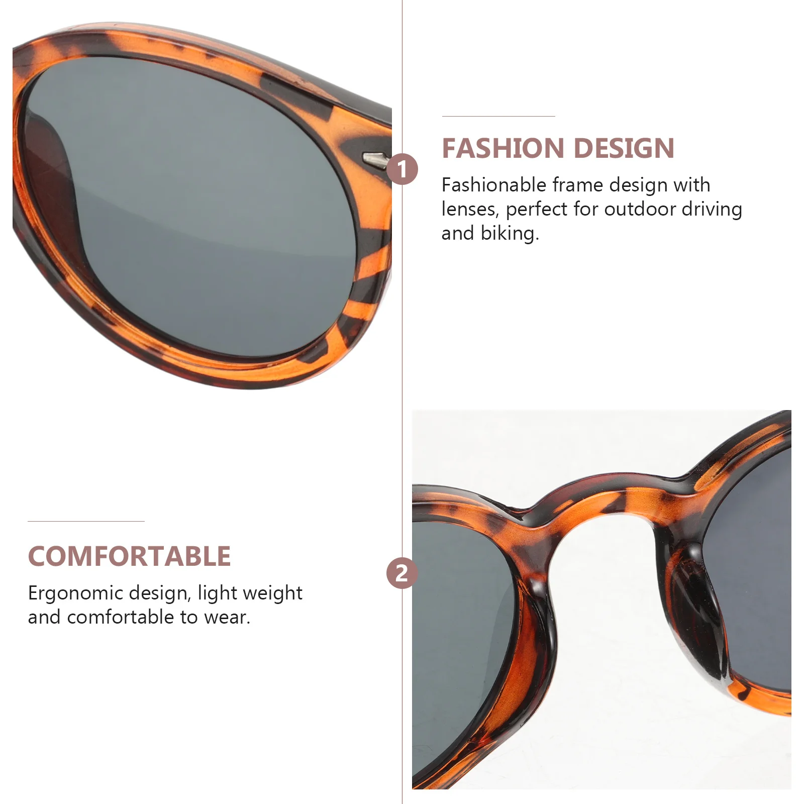 زوج واحد من نظارات الشمس بتصميم أنيق وخفيف الوزن وحواف ناعمة مضادة للانزلاق للرياضات الخارجية والقيادة وركوب الدراجات والسفر للرجال