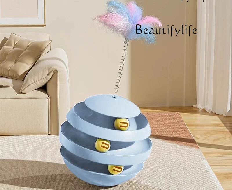 

Cat toys cat teaser tumbler turntable self-hi to relieve boredom pets consume physical products