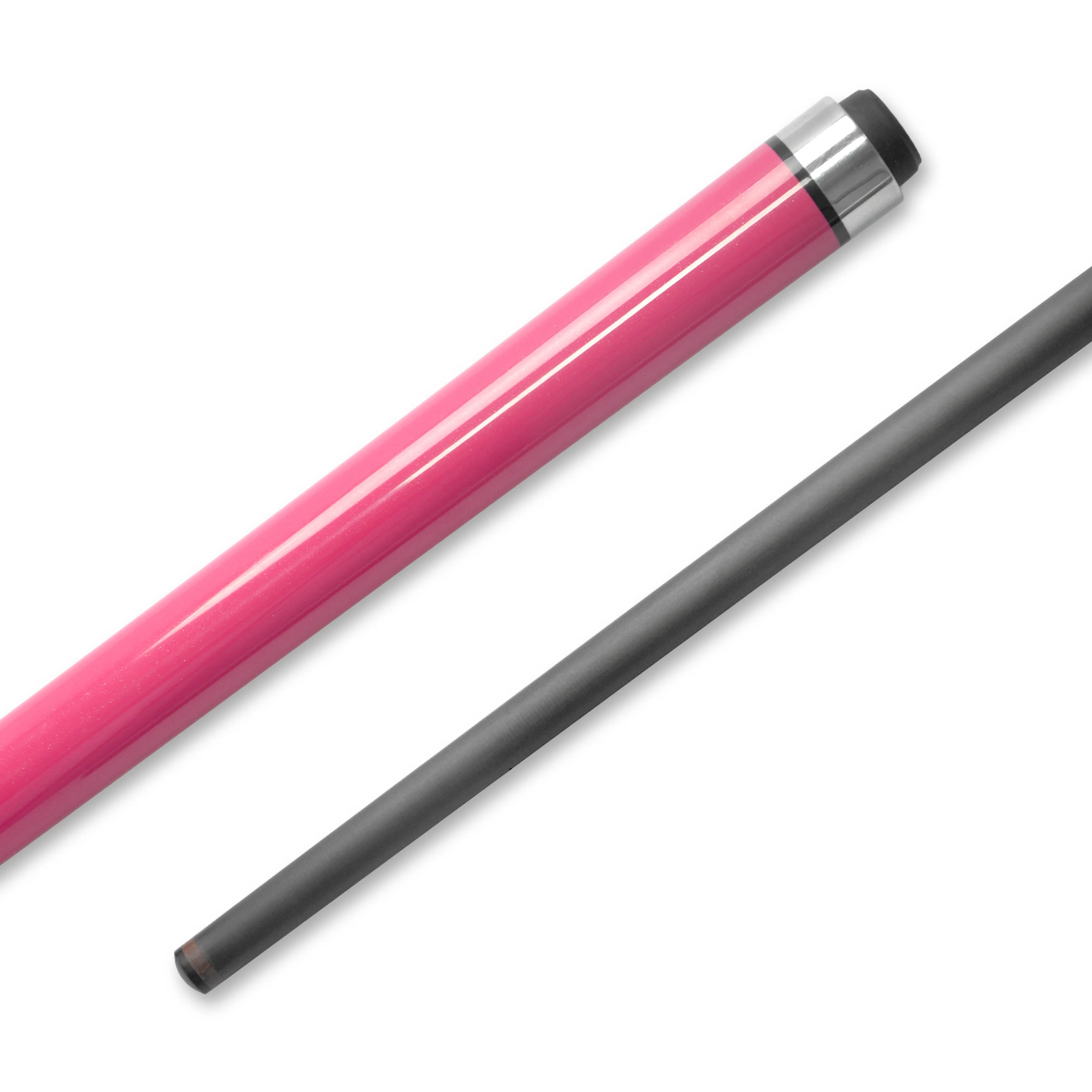 Hot-selling carbon fiber pool cue, 13mm tip, 1/2 split with Uni-loc joint. Smooth surface, customizable tip sizes.