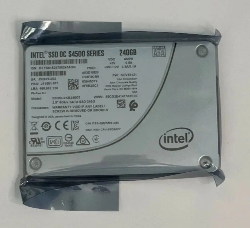 

Intel S4500 Series SSDSC2KB240G7 240GB SATA3 6Gb/s 2.5" SSD Solid State Drive