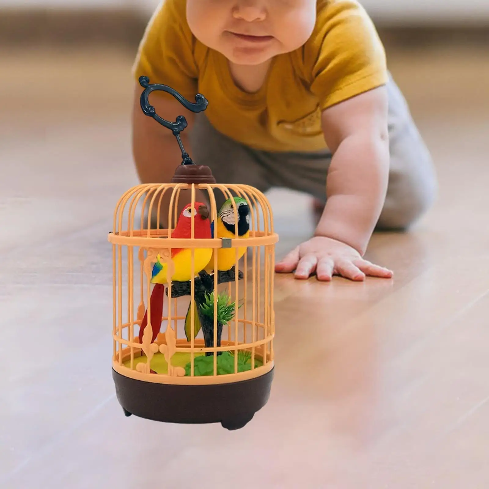 Birds Birdcage Toy Parrot Birds Toy Chirping Voice Home Decor Accessory