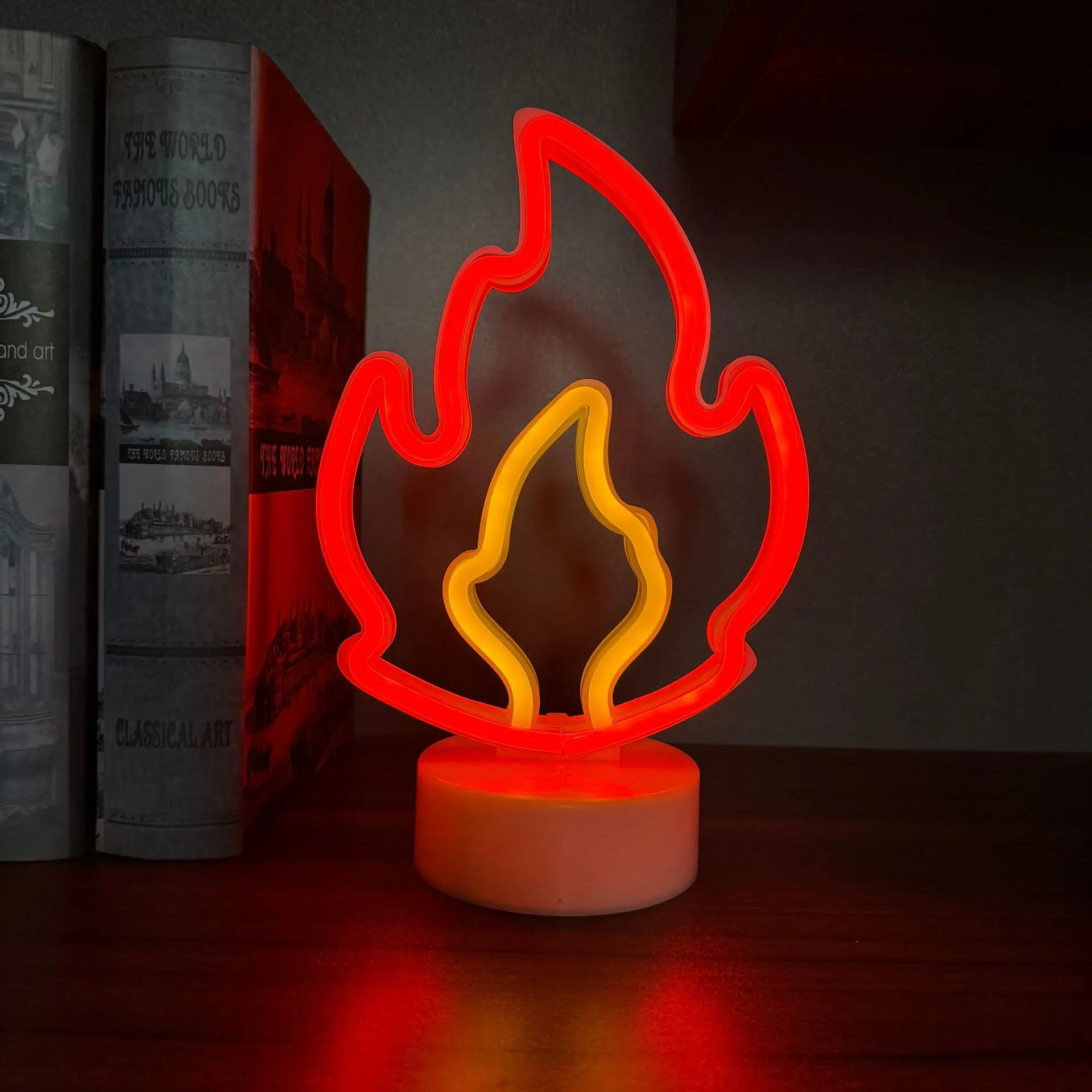 LED Neon Sign Light With Base Multi Shapes USB Battery Table Lamp Kids Bedroom Dorm Party Desktop Night Light Birthday Gift view 3