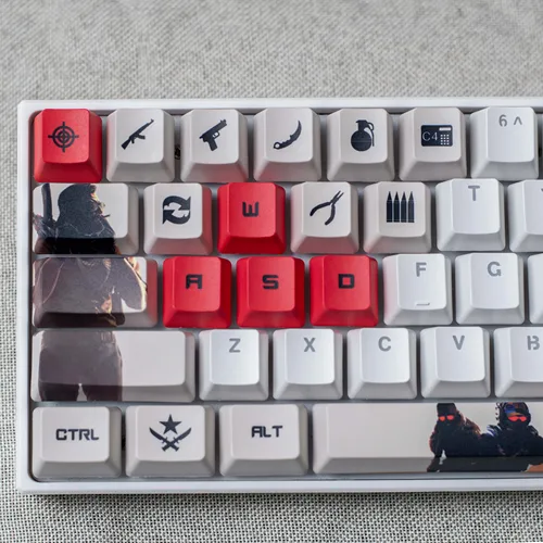 Imagen 2 del producto Juego de teclas CSGO CS2, Compatible con teclado mecánico, 29 teclas, juego de 14 teclas para accesorios de teclado para juegos