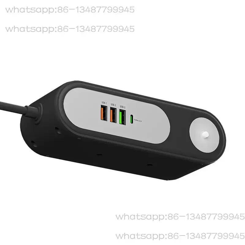 Multifunctional Power Strip with Wireless Charger USB Fast Charging Socket for Home Office Dormitory
