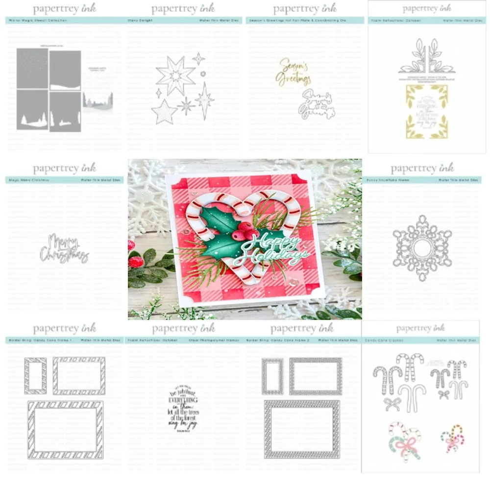 Into the Blooms: Holly Die Papertreyink Metal Cutting dies And Stamps For Scrapbooking Stencil Embossing Mold hot