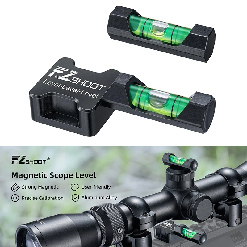 EZshoot Scope Leveling Kit with Strong Magnetic Base Precise Calibration Bubble Level Tool Anti Cant Optics Accessories Mounting