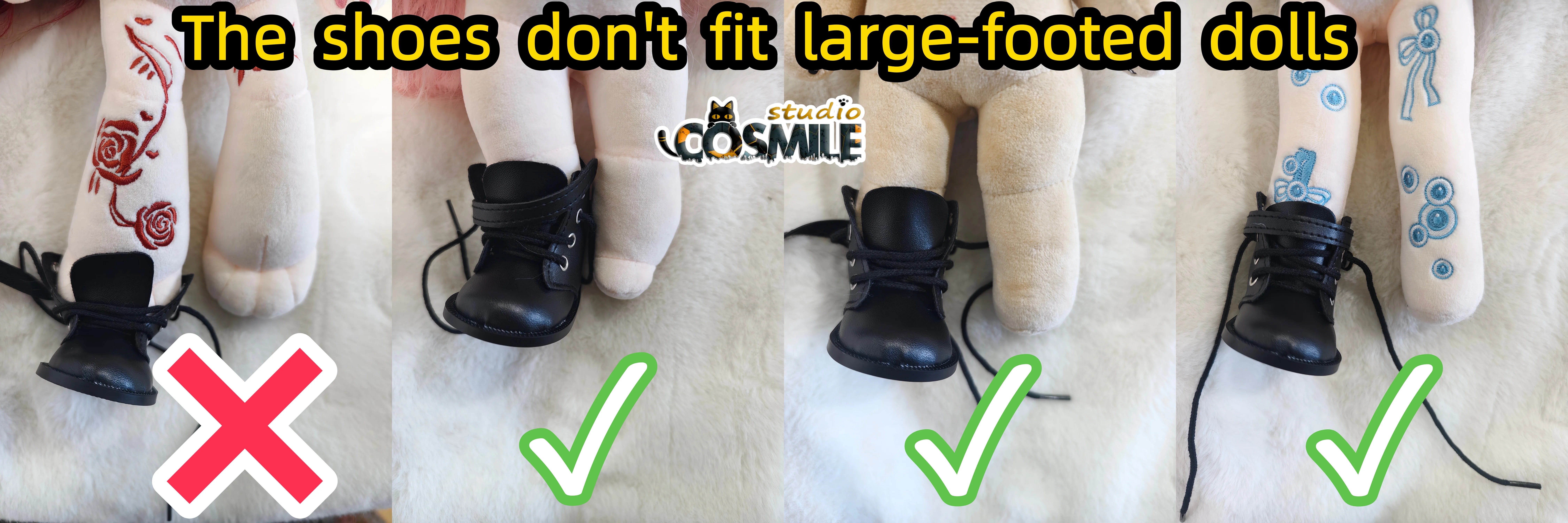 Idol JK Cool Knight King Caleb Boots Leather Shoes Fashion Plush 30cm Doll Accessories Doll's Shoes DJ