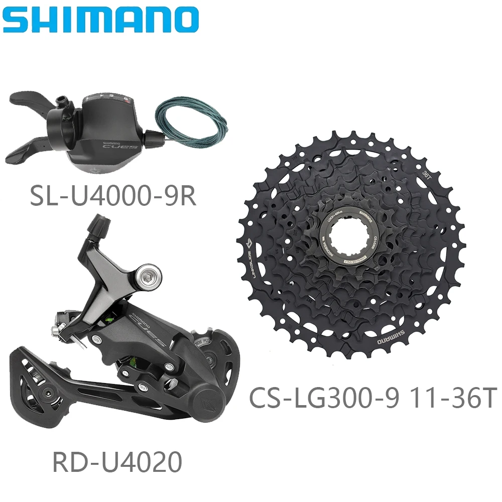 SHIMANO U4000 9 Speed Derailleur U4020 Rear Derailleur CS-LG300-9 36T/41T Cassette For MTB Bicycle Parts