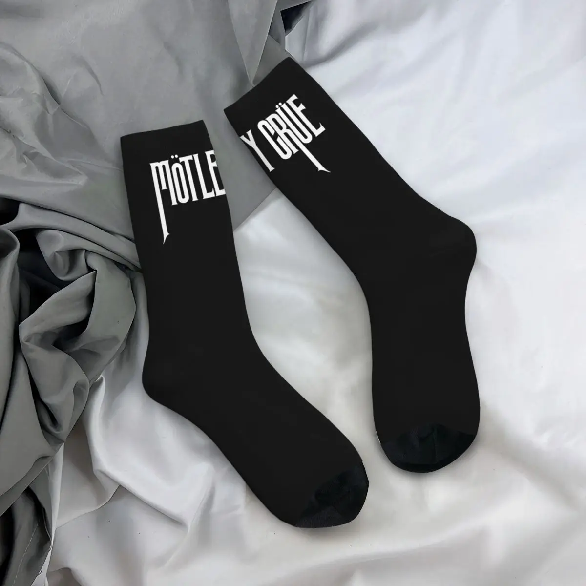 Autumn Winter Funny Unisex Motley Crues Metal Socks Non-slip Football Socks