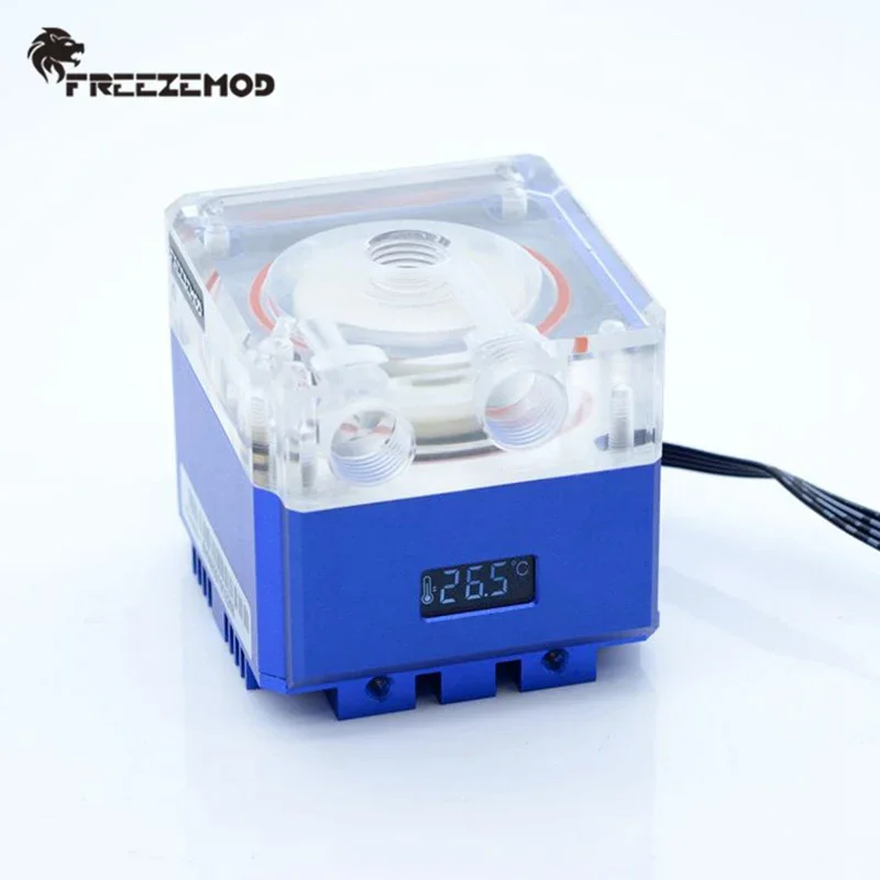 FREEZEMOD Compute cooling pc water cooler mute pump PWM intelligent flow 800L/H VA LCD temperature sense RGB light. PU-FS4M-P