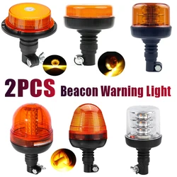 2pcs 12V 24V LED Warning Emergency Strobe Light Flashing Beacon Rotating Signal Police Lamp Truck Tractor Accessories Waterproof