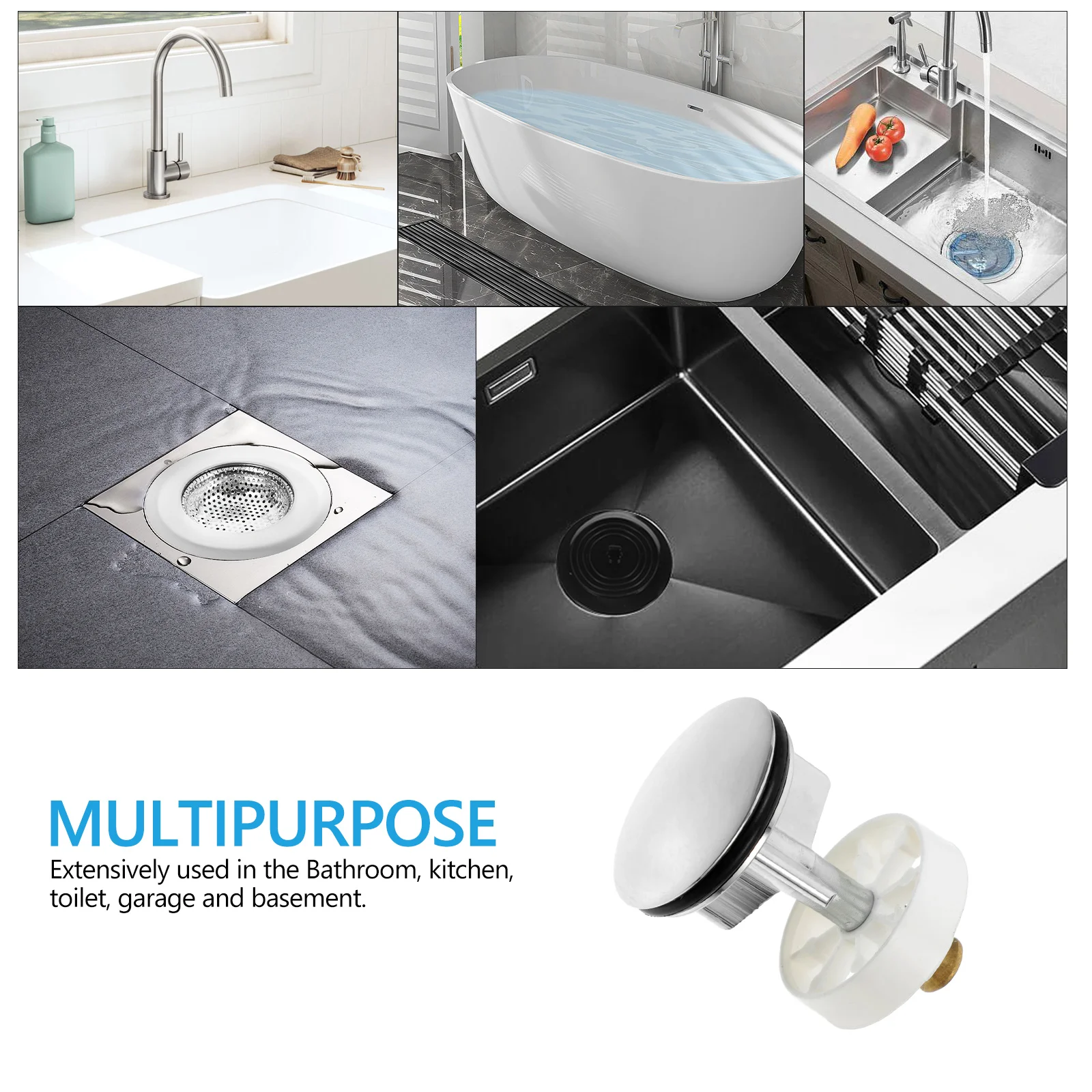 

38mm Copper Sink Drain Drain Plug Basin Lift Press-Type Stopper for Kitchen Bathroom Metal Sink Drainer Strainer Accessory