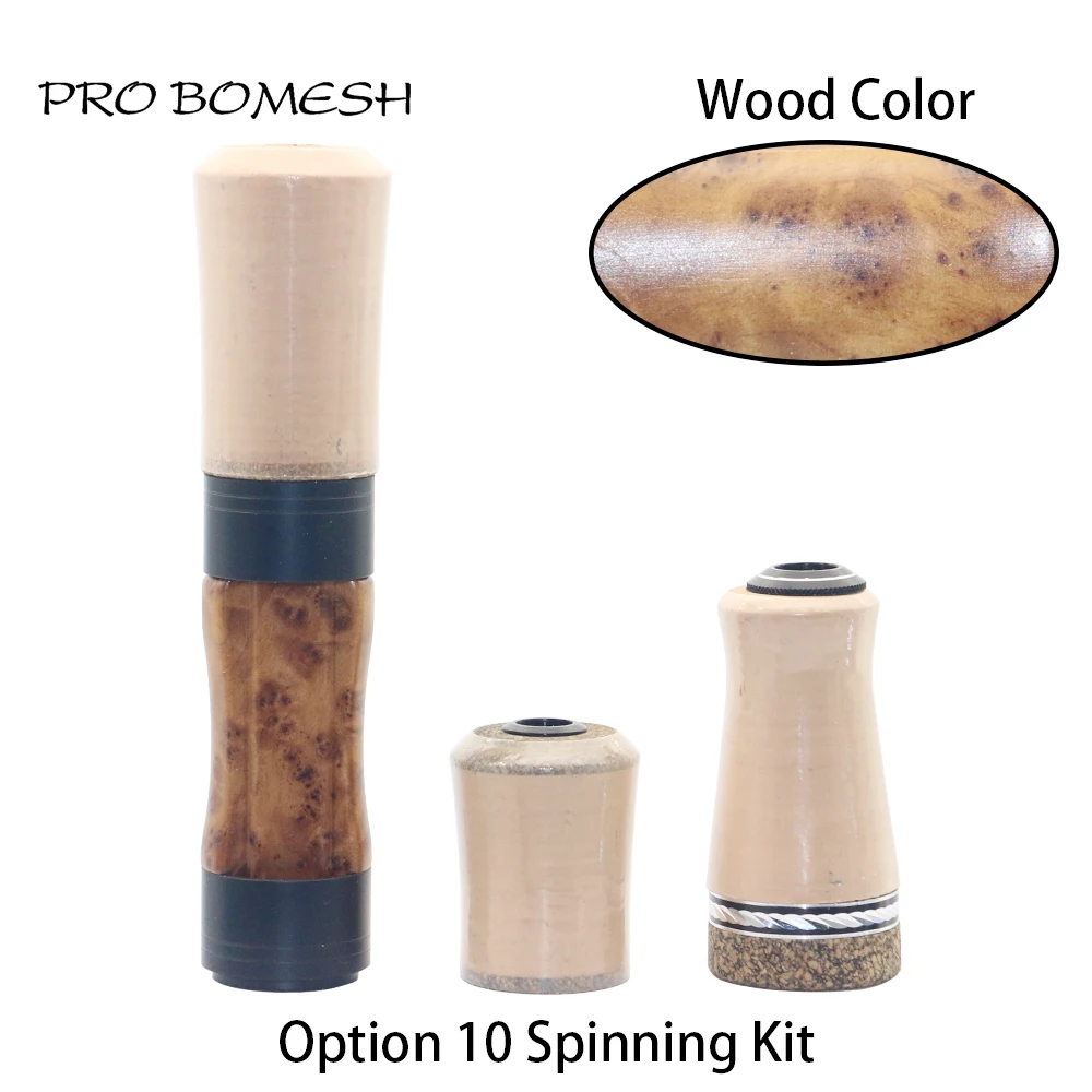 Pro Bomesh Holz Spinning Casting Reel Sitz Split 3A Kork Griff Kit DIY Forelle Angelrute Gebäude Komponente Reparatur Zubehör – Detail 30