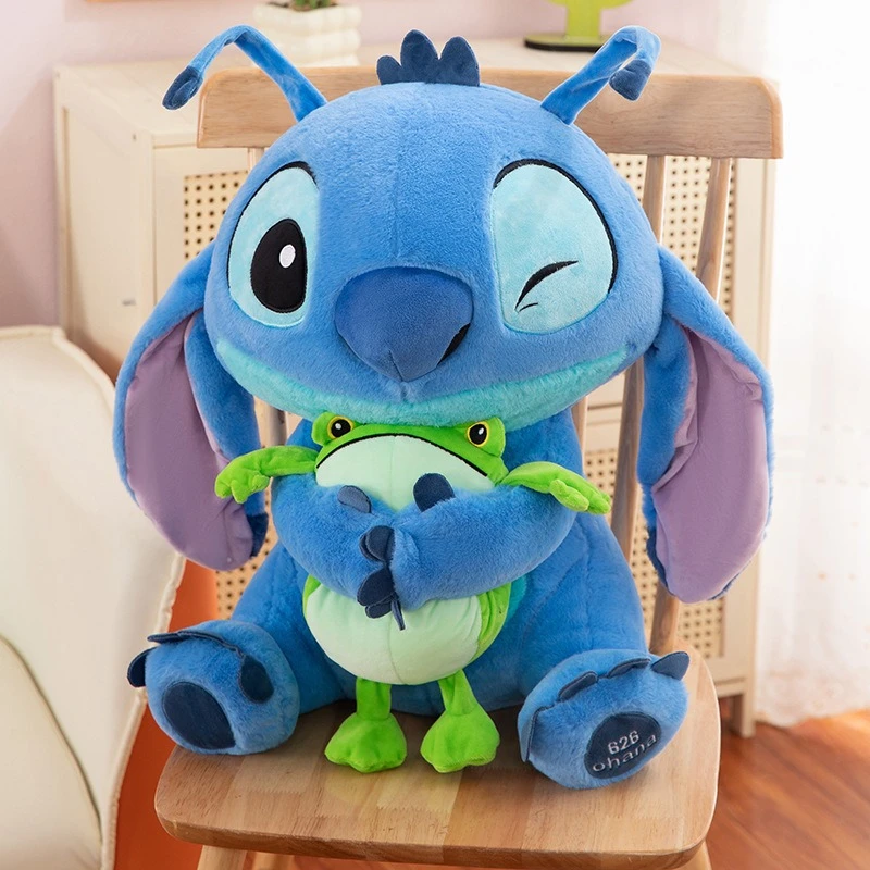 

Плюшевые игрушки Disney Stitch большого размера 35/45/55 см, плюшевая кукла-ангел в стиле аниме, милый сувенир, удобная мягкая кукла, детская игрушка, подарки