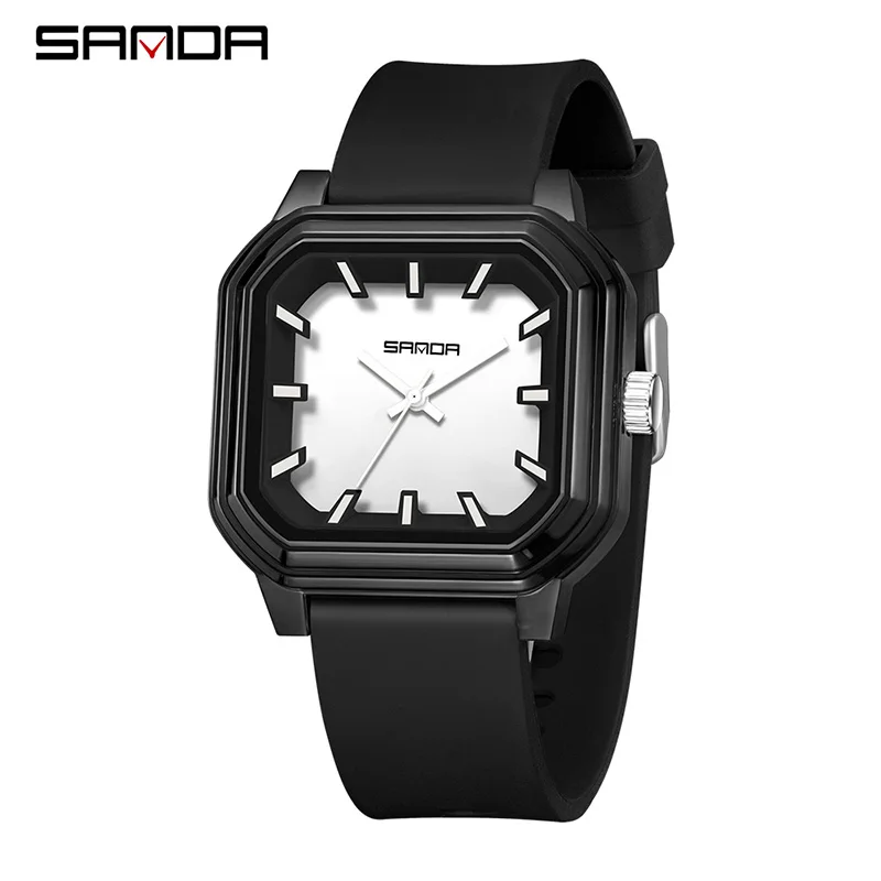 SANDA 9083 New Jelly Color Contrasting Student Children's Watch Waterproof Sports Simple Boys and Girls Quartz Watch reloj niño