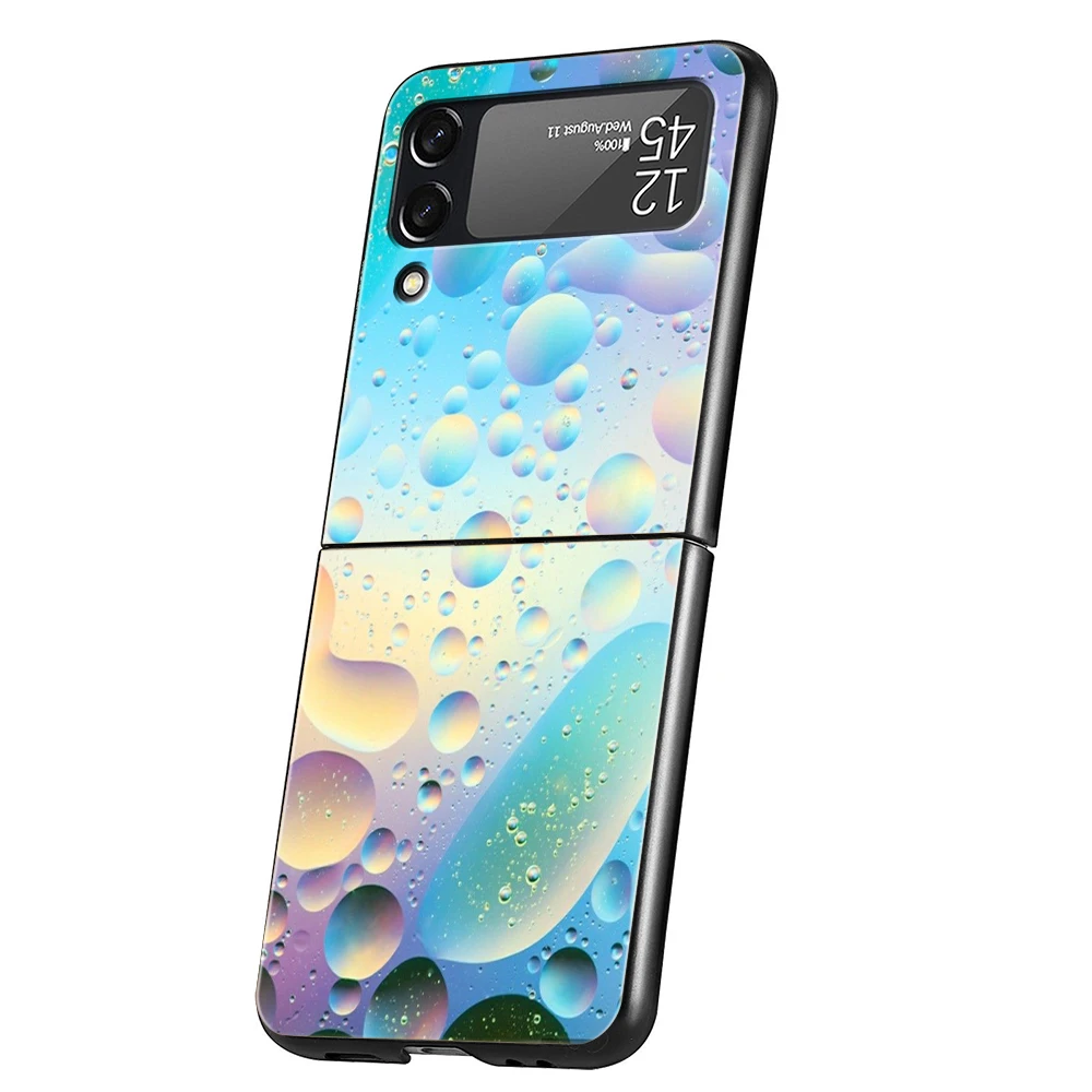 Gradient Color Water Hard PC Phone Case For Samsung Galaxy Z Flip 6 5 4 Black Cover For Galaxy Z Flip 3 Foldable Shockproof Capa – Detail 8