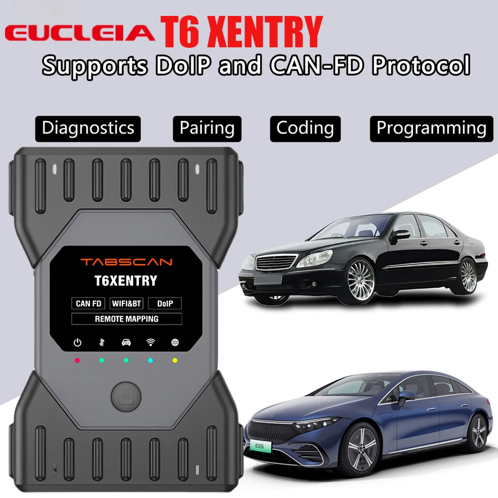 Eucleia TabScan Mer-cedes T6XENTRY Diagnostic and ECU Coding Tool Support CAN FD & Dolp Protocols PK MB STAR C3 C4 C5 C6