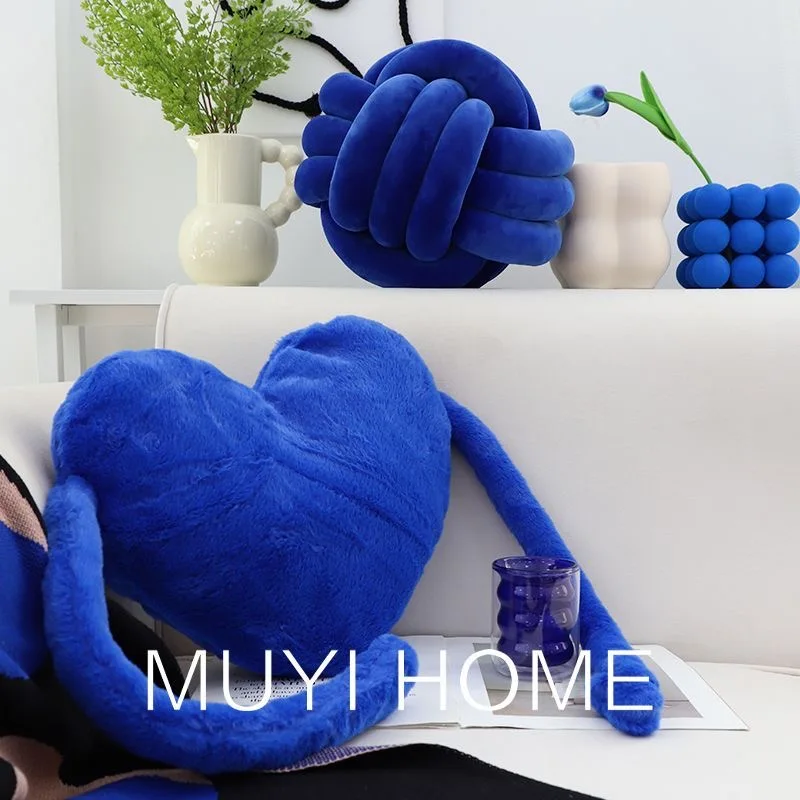 New Klein blue Heart Throw Pillow Ins Funny Arm Shape Throw Pillow Sofa Cushion Decorative Backrest Cushion Home Decor