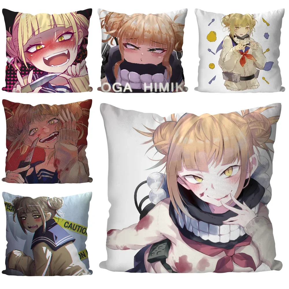 1PC Anime Himiko Toga Pillow Case Cartoon Sofa Decorative Home Double-sided Printing Short Plush Cute Cushion Cover