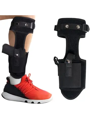 Tactical Ankle Holster for Concealed Carry Adjustable Pistol Holster Leg Carry Gun Holster with Magzine Pouch Handgun Leg Holder