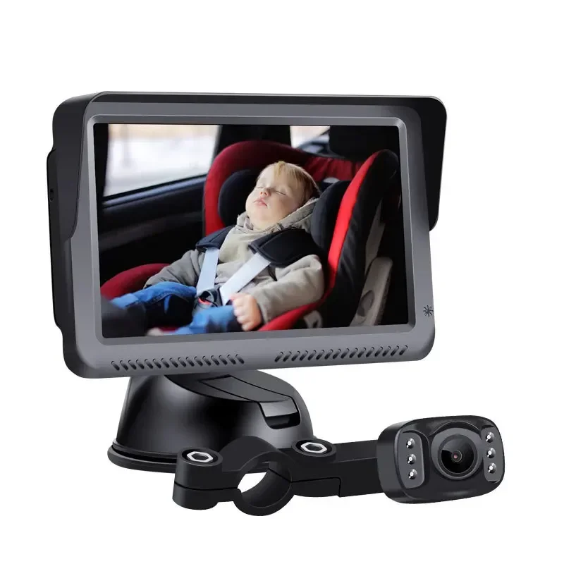 5-inch Baby Monitor HD 1080P Baby Car Camera Night Vision Safety Car Seat Rearview Mirror Camera Monitors Rearview Mirror