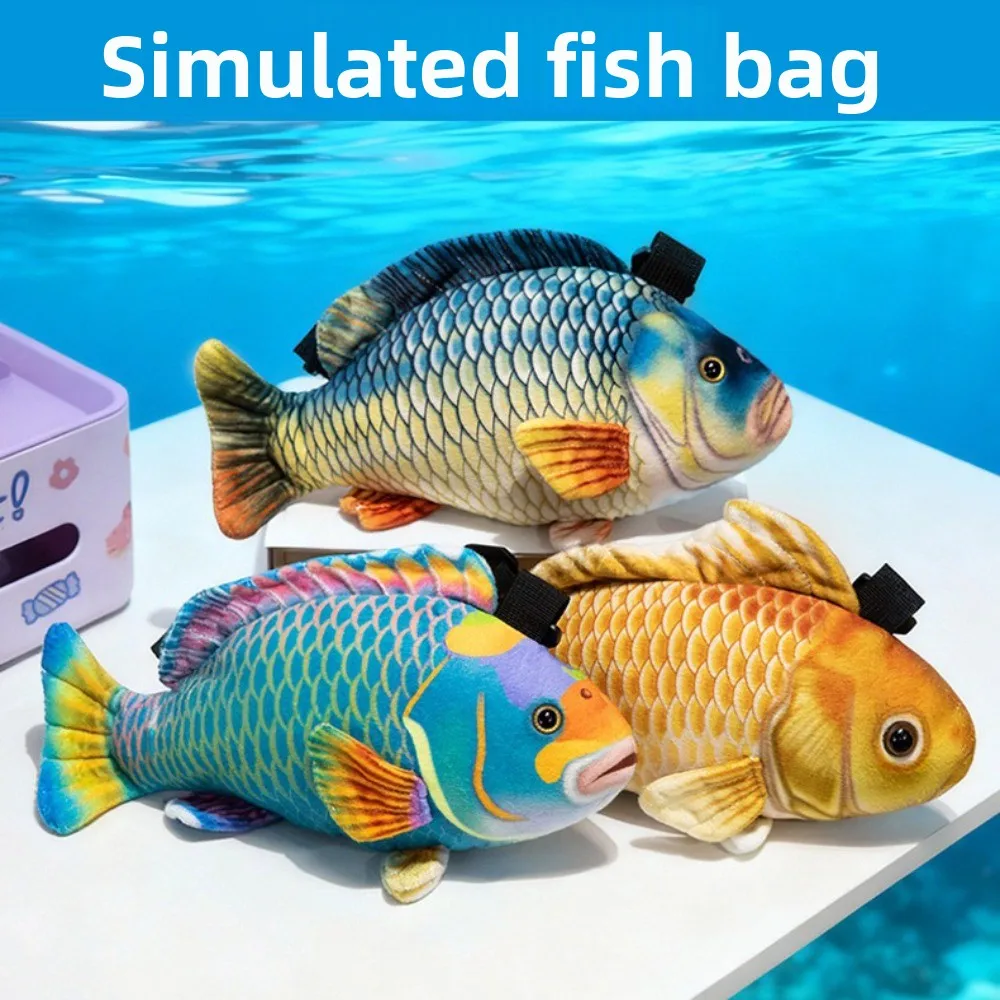 Ocean Animal Fish Single Shoulder Bag Cartoon Simulation Fish Bag Soft Creative Fish Crossbody Bag Girls Gifts