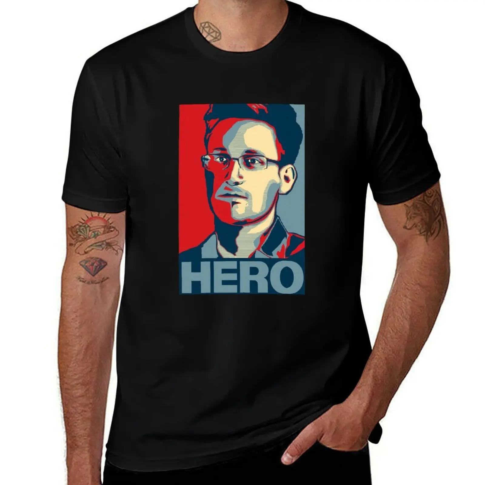 

T-Shirt shirts shirt cotton designer t Snowden pack t Hero t man Edward summer Art shirt