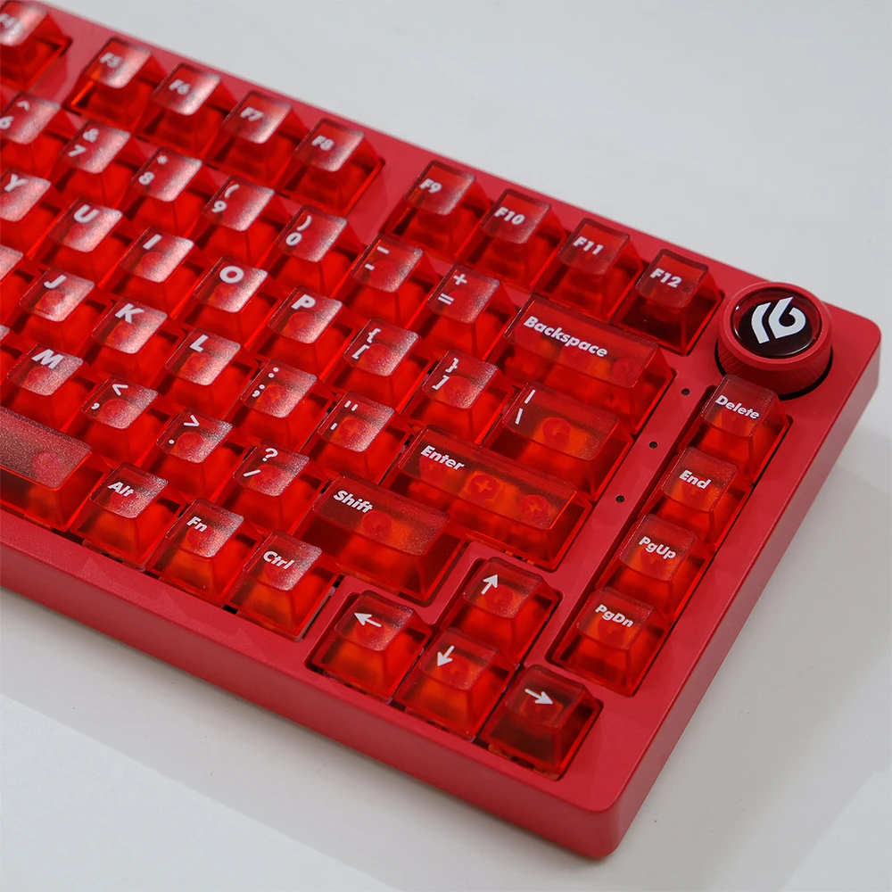 122 keys Red Frosted Transparent Keycaps Cherry Profile PC Keycap For MX Cherry Mechanical Keyboard Wooting60/HM66/Mad60