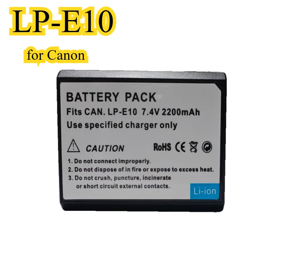 

Аккумулятор для камеры LP-E10, 2200 мАч, подходит для Canon 1100D 1200D 1300D 1500D 3000D T3T5, аккумулятор для камеры
