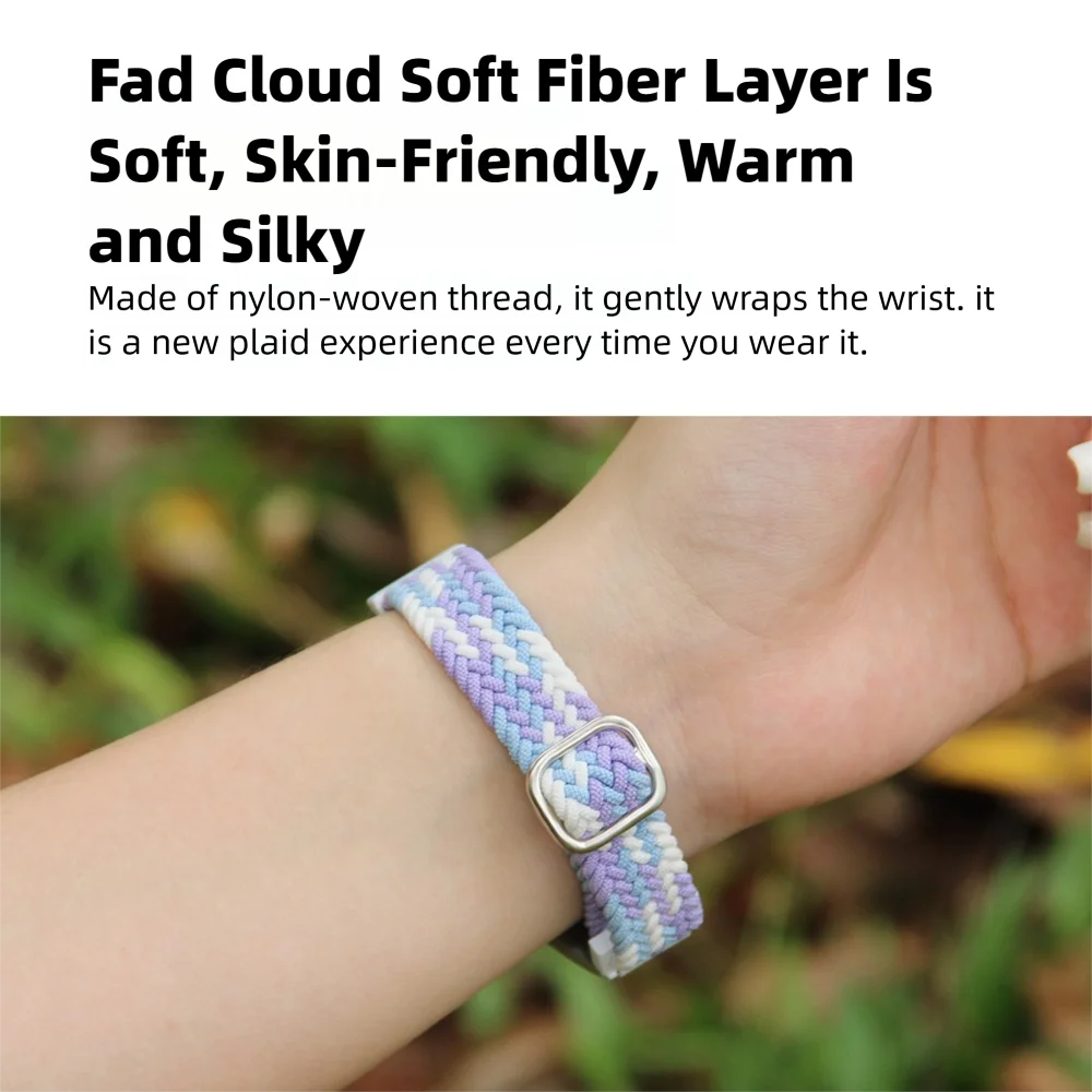 حزام ساعة مرن من النايلون لساعة Xiaomi Band 3/4/5/6/7/8 حافظة واقية سريعة الإصدار صديقة للبشرة بديلة معصمه