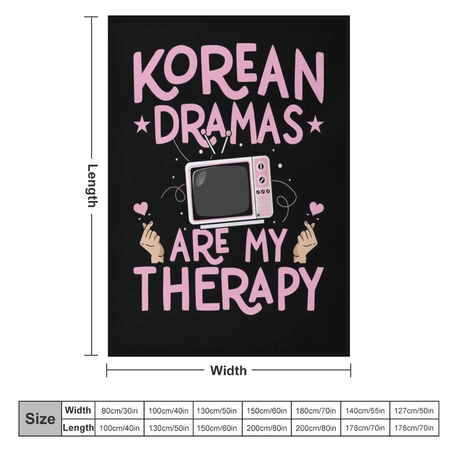 Korean Dramas Are My Therapy Shirt, K-Drama Fan Shirt, K-Drama Addict Shirt, Korean Drama Lover Korea Oppa K Drama Throw Blanket