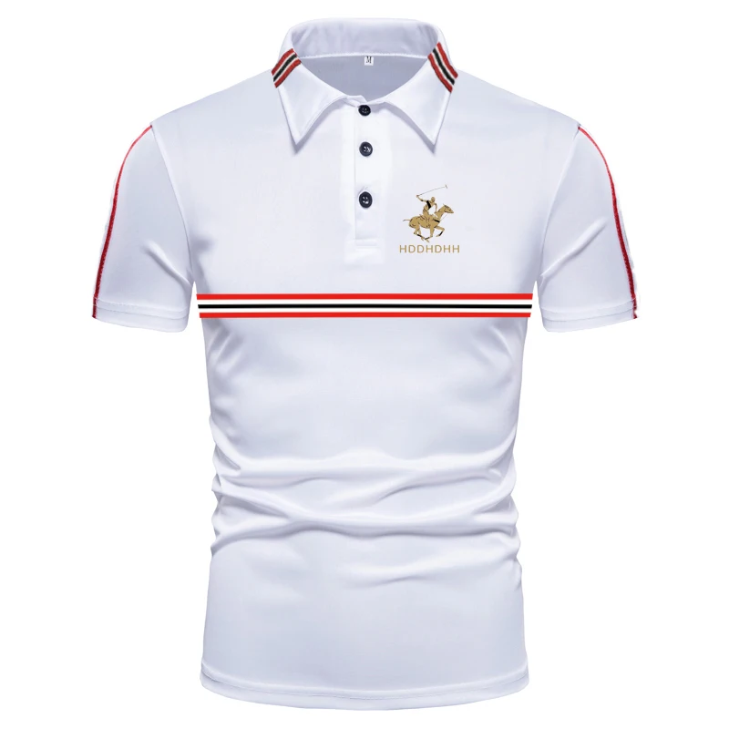 HDDHDHH Brand Printing Top Polo Shirts For Men Printing Golf Logo Tees New Summer Business Casual Clothes