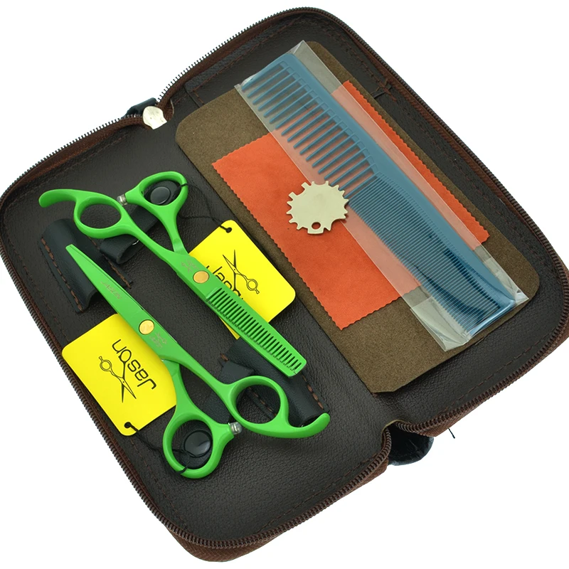 

Japan Steel 5.5" Barber's Scissors Hair Thinning Shears Salon Cutting Scissors Hairdressing Hair Tesouras Hair Clippers A0070D