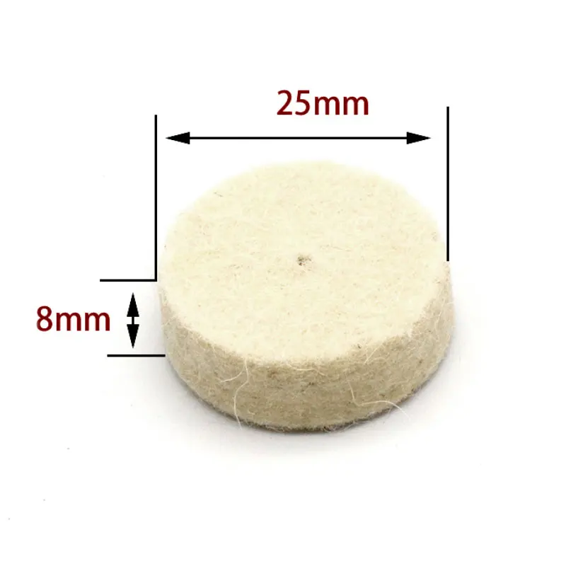 20 pcs. T-shaped Polishing Pad Polishing Wheel Ceramic Grinding Head Wool Felt