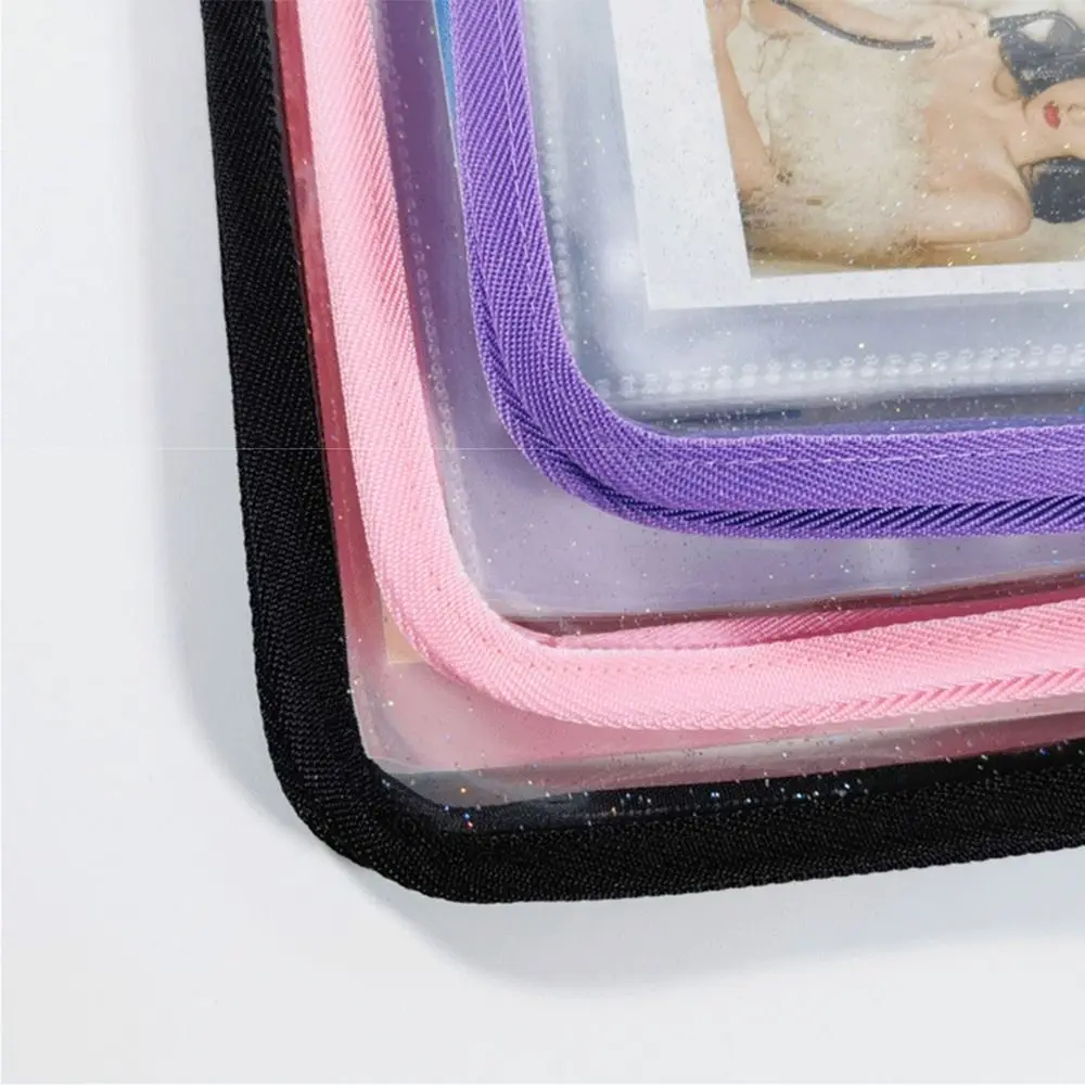 Reusable Loose-leaf Binder Cover Multi Pockets Zipper Closure Transparent Photo Album INS 6-Ring Sticker Keeper Photocard