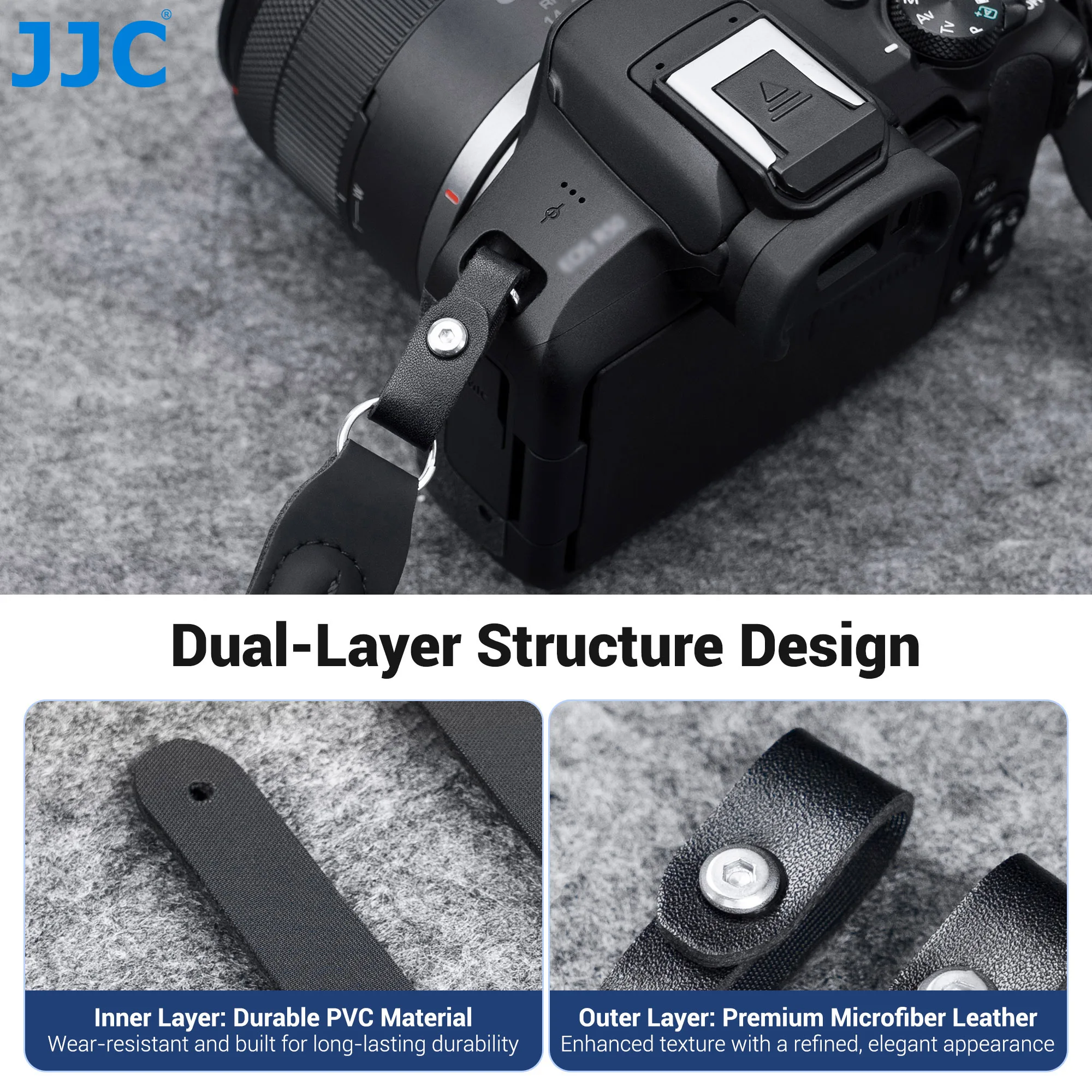 JJC Camera Shoulder Neck Strap Adapter Loop Connector for Canon EOS R6 R5 Mark III II R50V R100 R10 R8 R7 R6 R5 R1 R3 Sony ZVE10