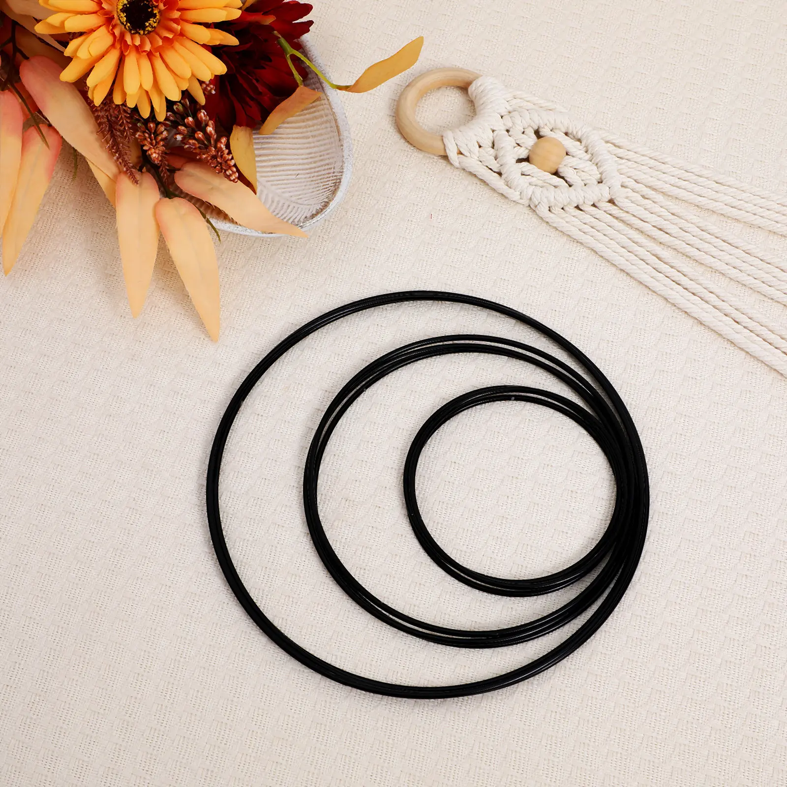 

9Pcs Metal Rings Polished Large Hoops for Wedding Flower Hoops Wreath Frames Floral Decorative Centerpieces Crafts