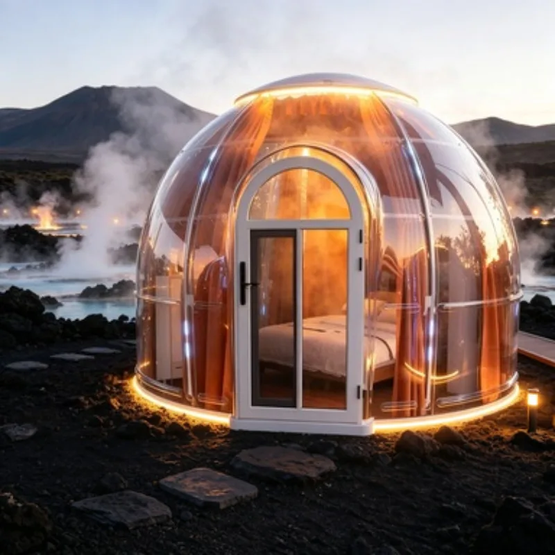 Starry Sky Room Bubble House Dome Prefab Tent 3m 5m 8m PC Transparent Geodesic Dome for Camping Resort Use Sale