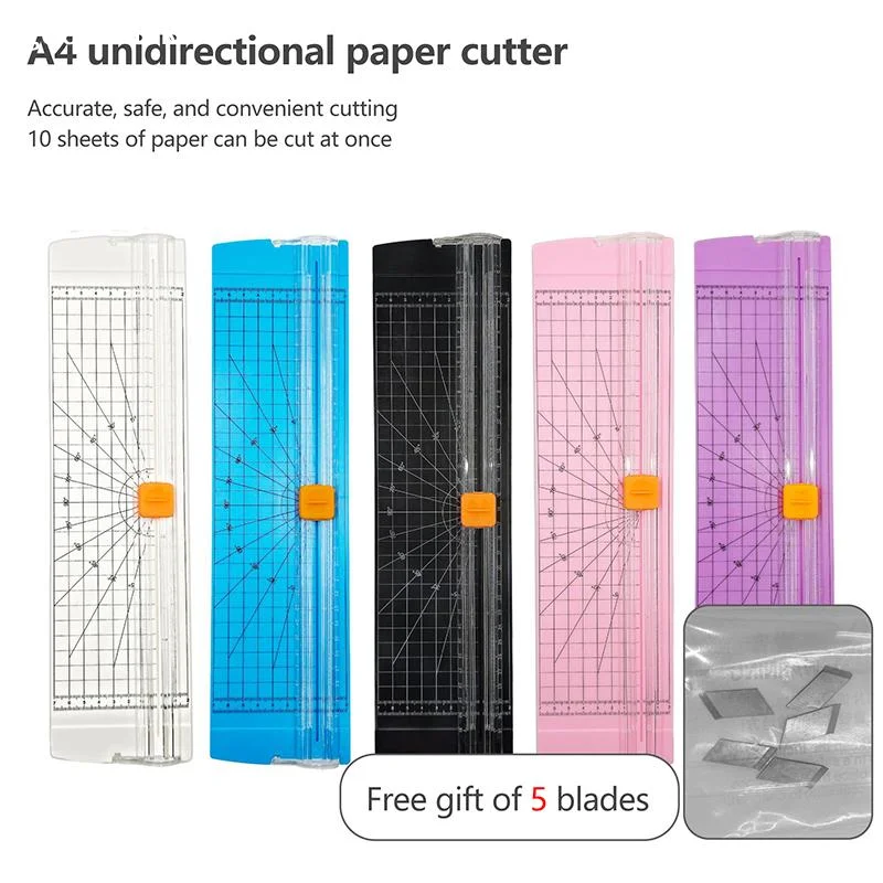A4 Unidirectional Paper Cutter Accurate Safe Cutting With 5 Extra Blades Cuts 10 Sheet At Once For Craft Scrapbooking Office Us