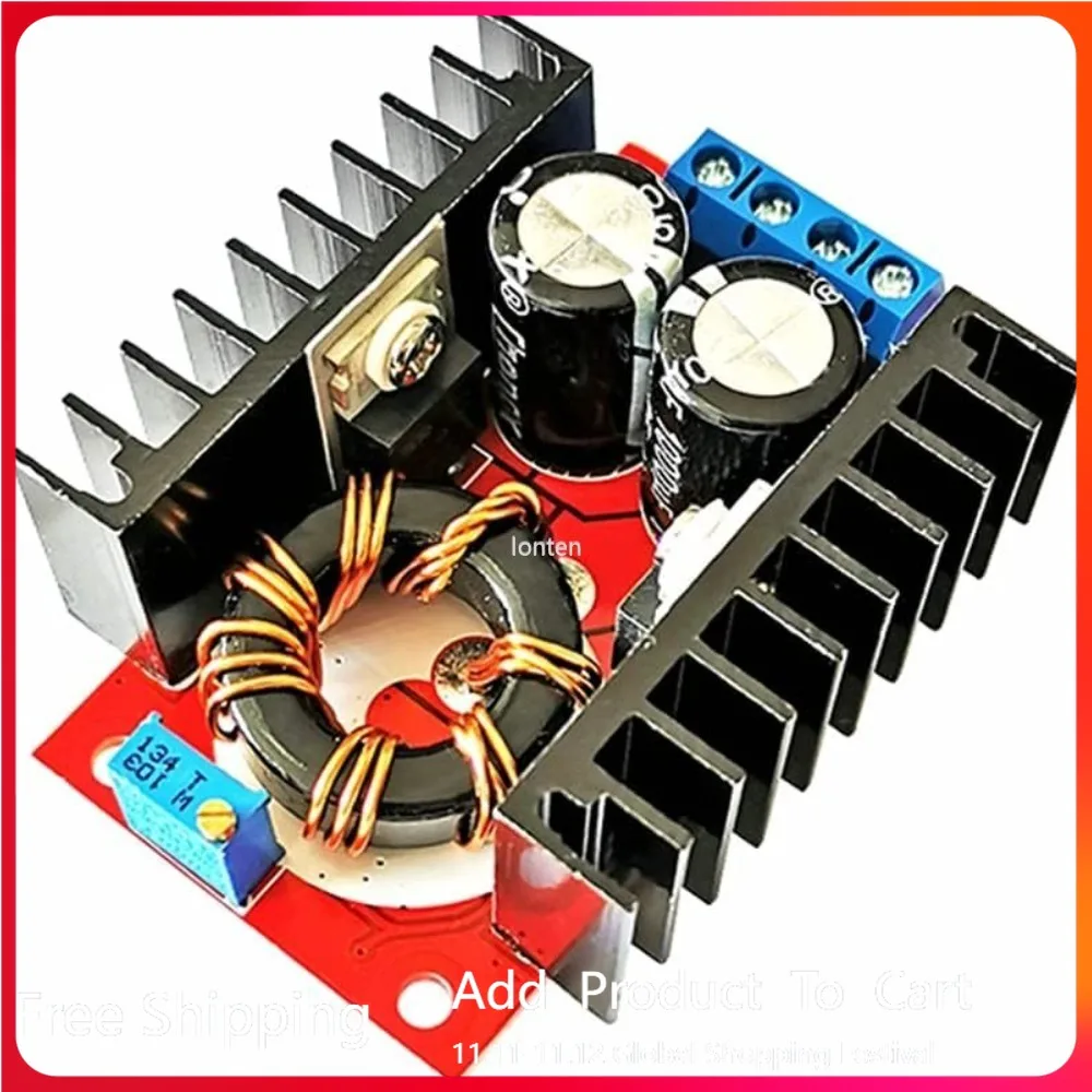 

150W Boost Power Module Non-isolated DC10-32V to DC12-35V Continuous Adjustable Car Laptop Mobile Power Supply LT-SJ0035
