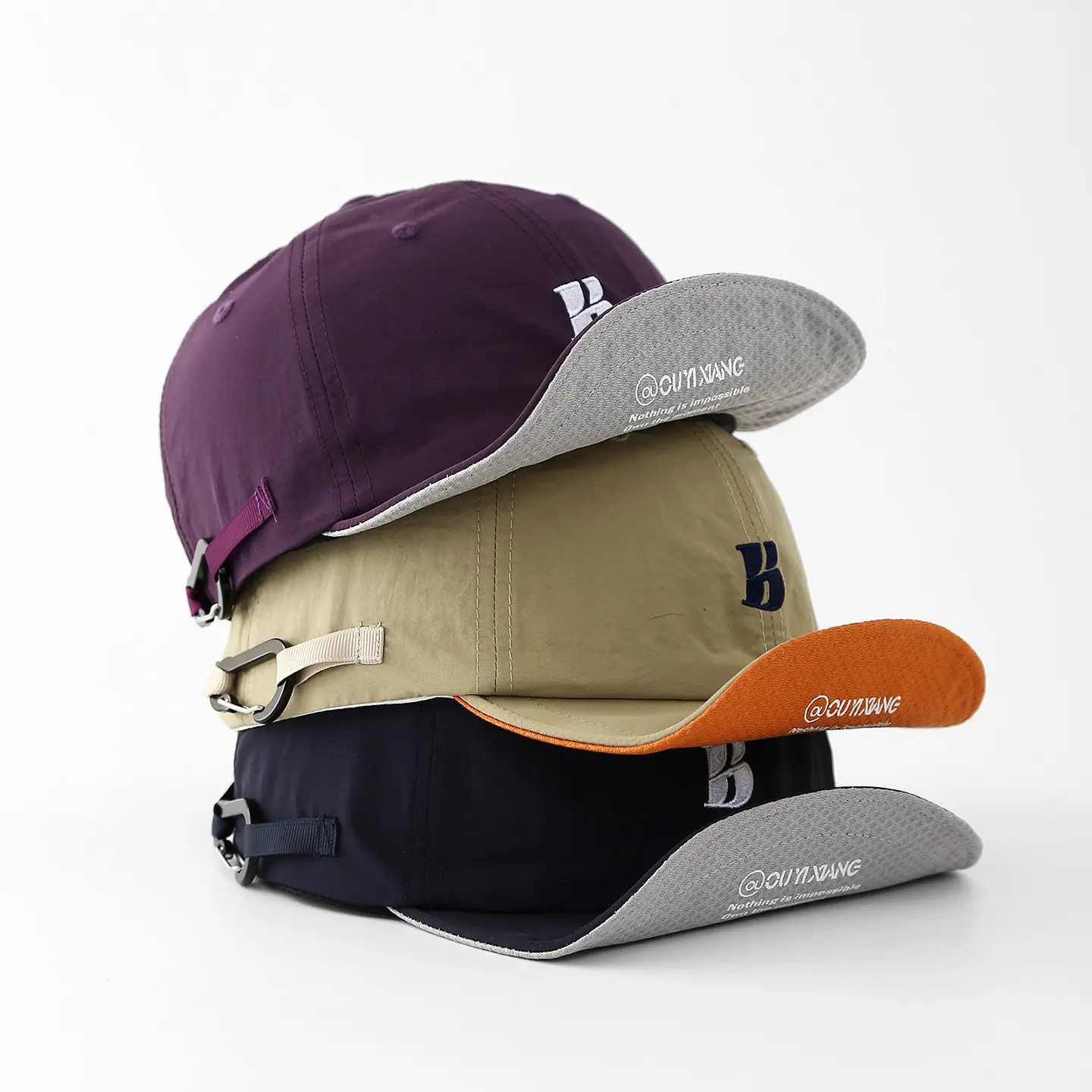 Retro B-letter Flip-brimmed Cap, Work Cap, Women Men's Japanese Style Short-brimmed Baseball Cap With Hook