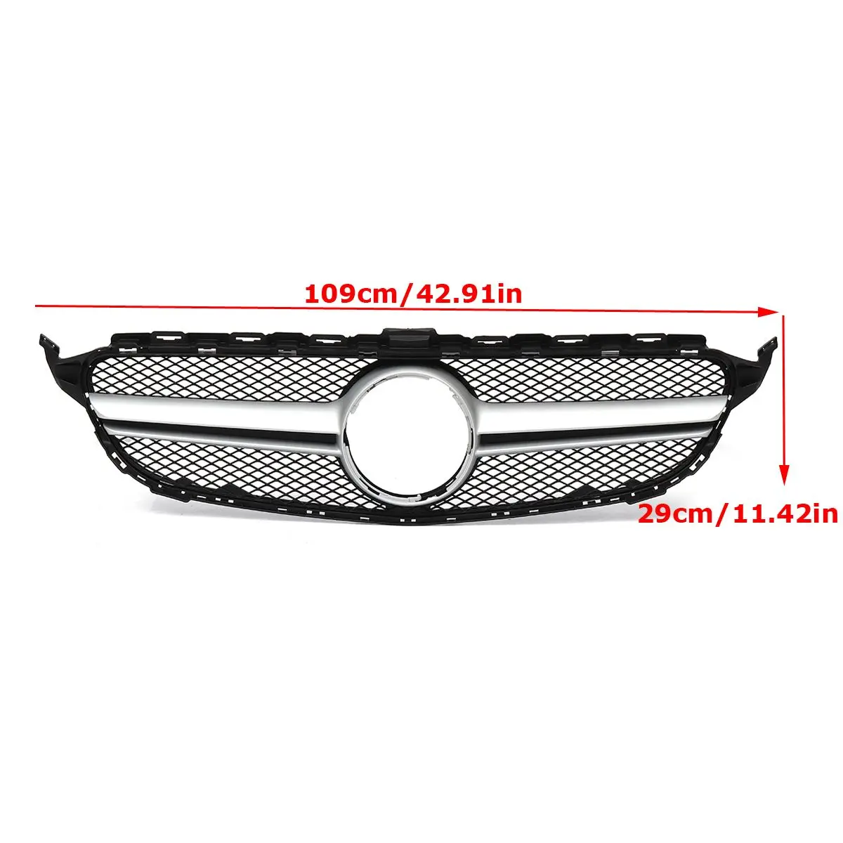 Diamond/GTR/AMG/C63S Style Front Bumper Radiator Grille Grill For Mercedes For Benz C Class W205 C200 C250 C300 C350 2015-2018