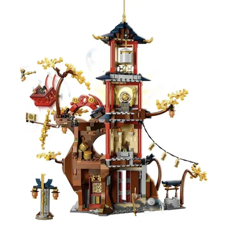 Ninja Series Moc71795 Creative Dragon Temple Energy Core Building Block Kit Brick Toy Boy Children's Birthday Gift